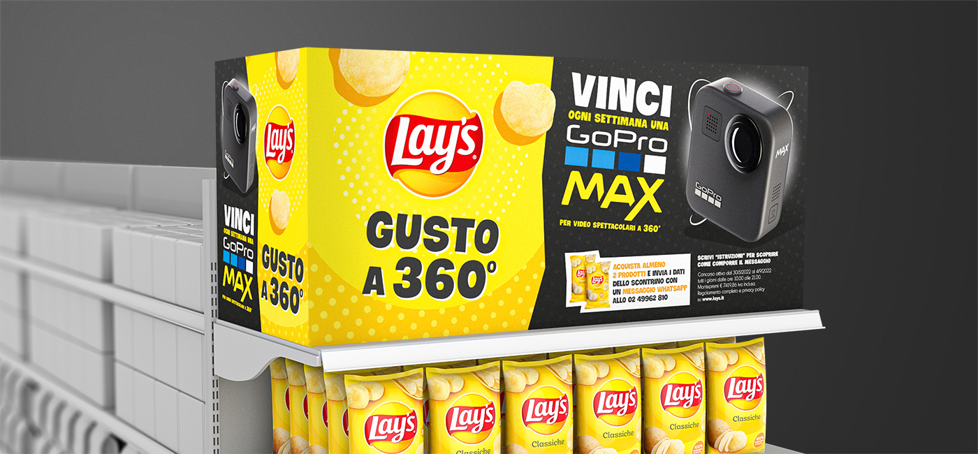 LAY's promo summer dettaglio testata di gondola