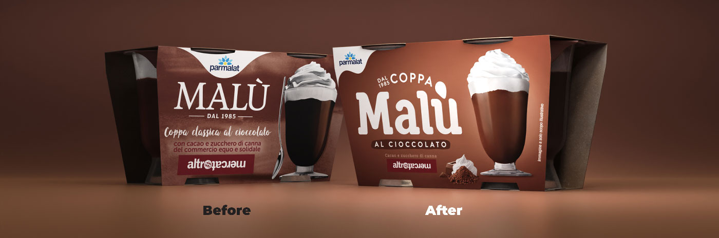 Coppa Malù graphic packaging restyle