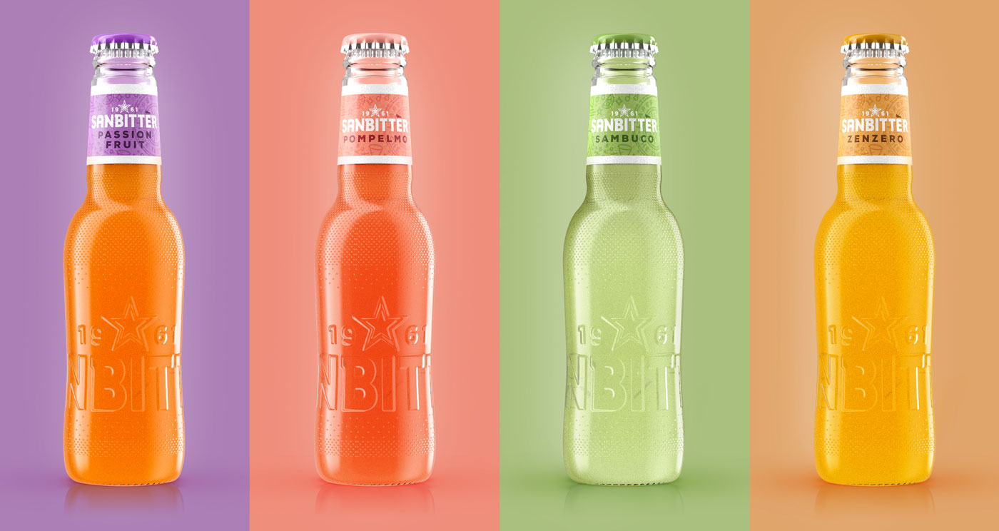 sanbittèr fruity range bottles